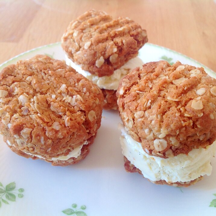 オーツ麦のクッキーでアイスクリームサンド レシピ 作り方 By Findus 楽天レシピ